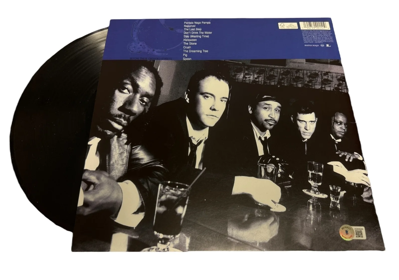 DAVE MATTHEWS SIGNED AUTOGRAPH DMB BEFORE THE CROWDED STREETS LP VINYL BECKETT, image 2
