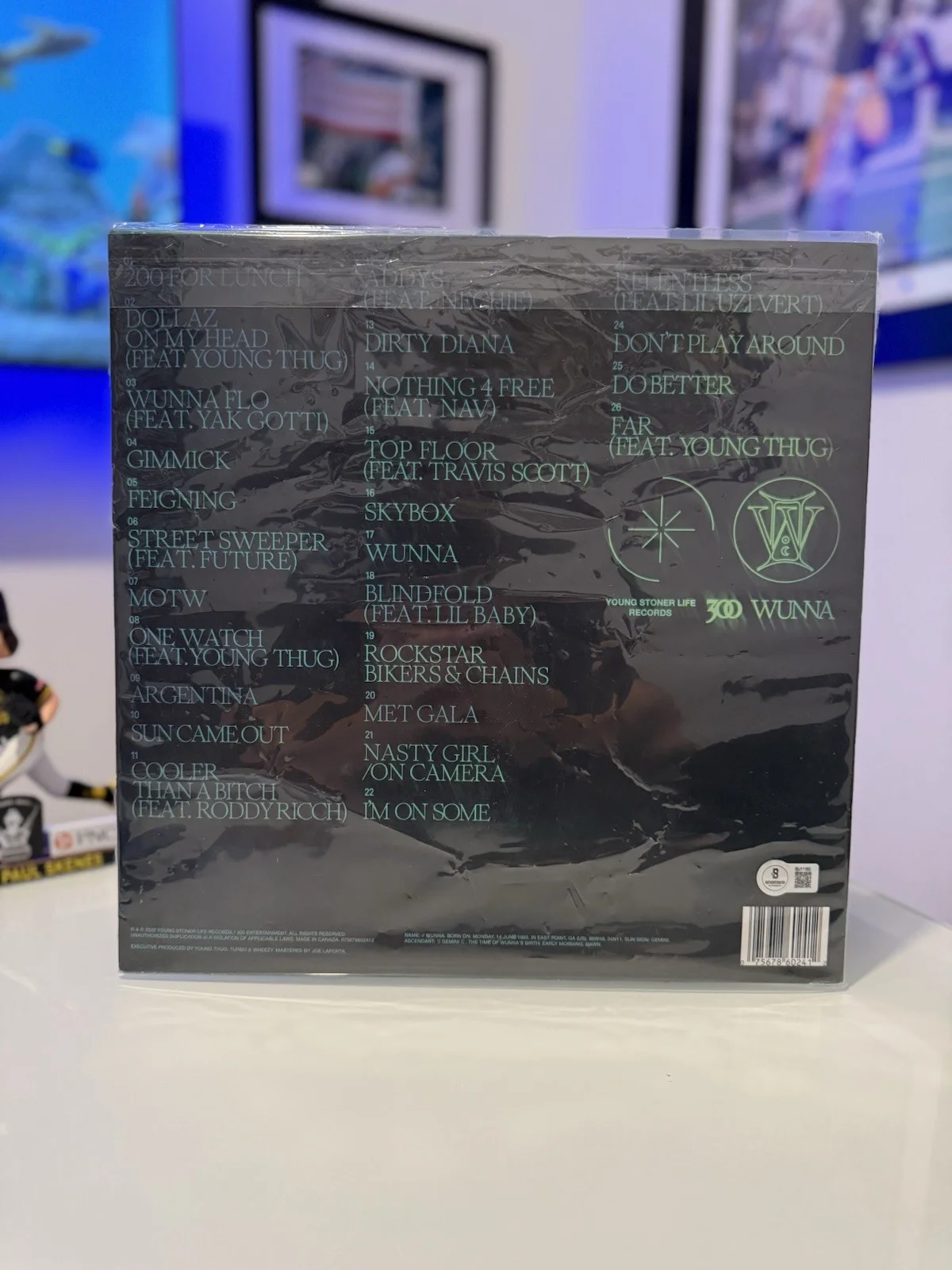 GUNNA AUTOGRAPHED WUNNA VINYL - BECKETT CERTIFIED BAS COA, изображение 3