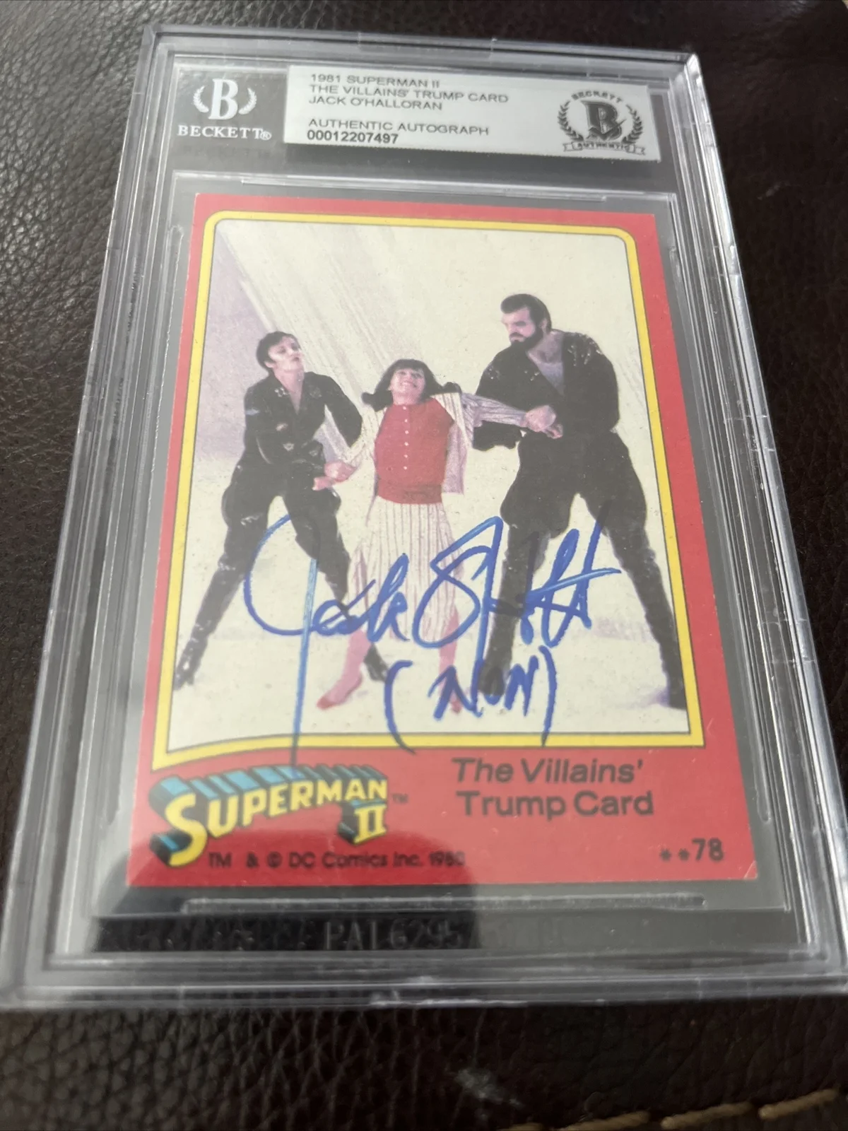 Jack Ohalloran — JACK OHALLORAN SIGNED 1980 SUPERMAN 2 Card #78 Non Auto AUTOGRAPH Beckett BAS, image 3