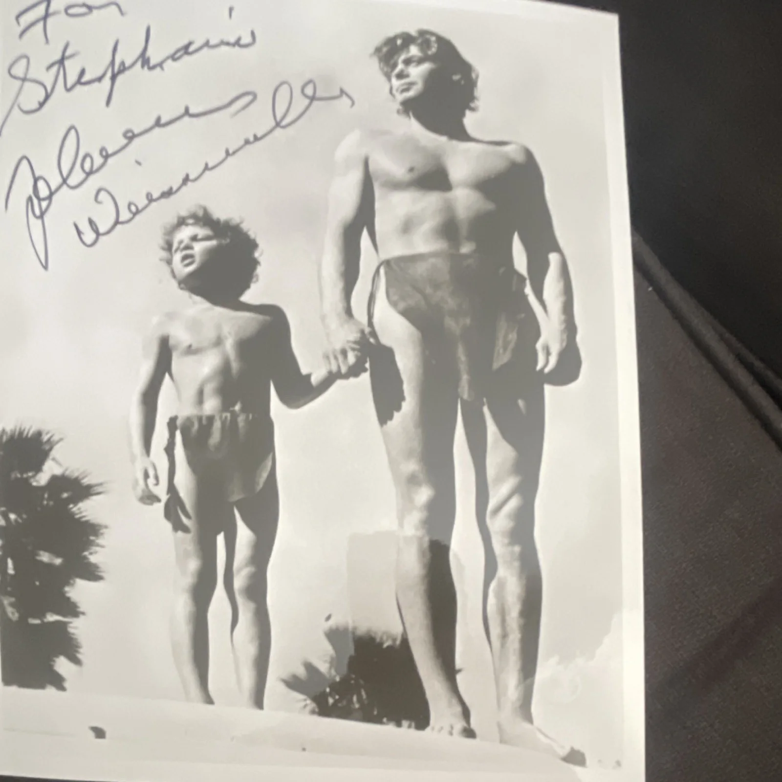 Johnny Weissmuller — Johnny Weissmuller Autographed Original Black & White 8x10 Movie Photo AUTHENTIC, image 3
