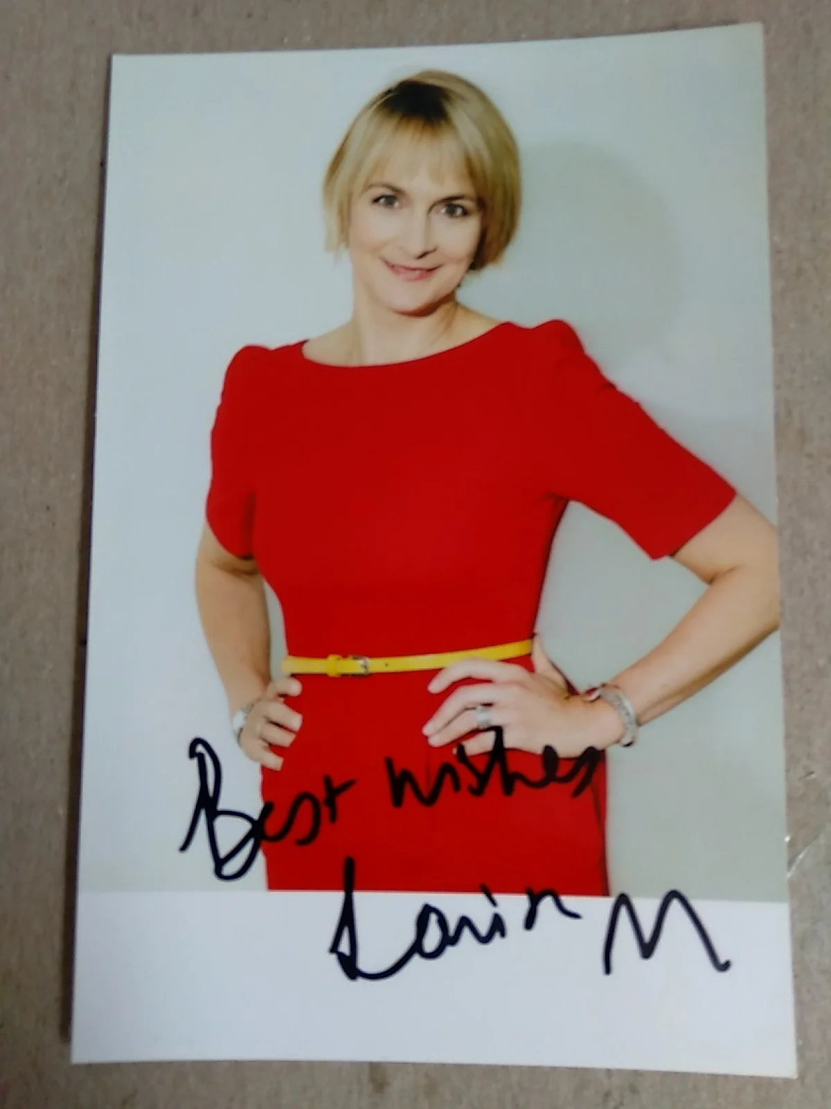 Louise Minchin British TV Presenter Journalists Autographed Signed 6x4in Photo, изображение 2