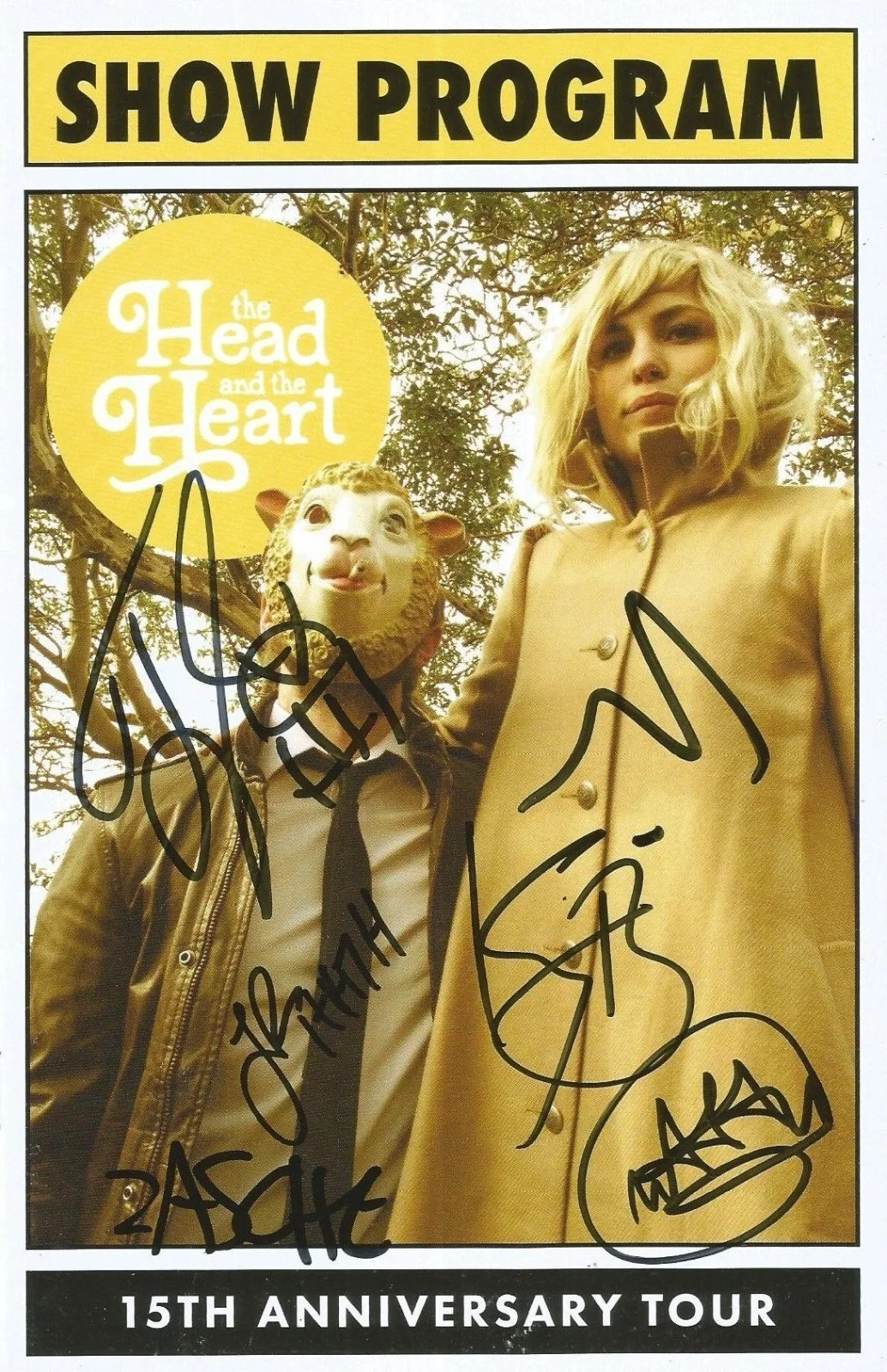 The Head & The Heart Signed Self-Titled 15th Anniversary Vinyl LP & Tour Program, image 3