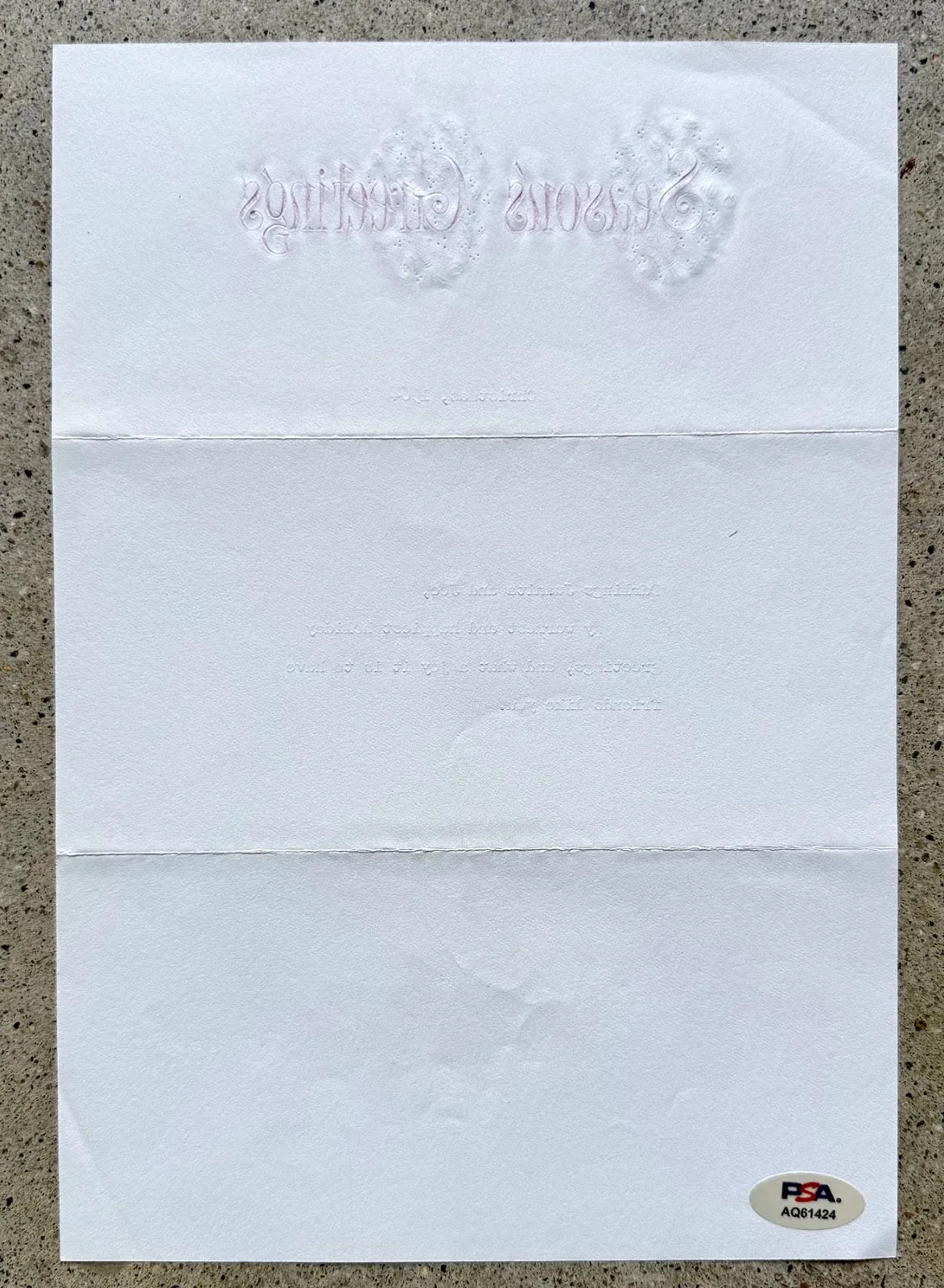 JOAN CRAWFORD — Joan Crawford Signed 1964 Christmas Letter + Envelope PSA/DNA -Walker Provenance, image 3