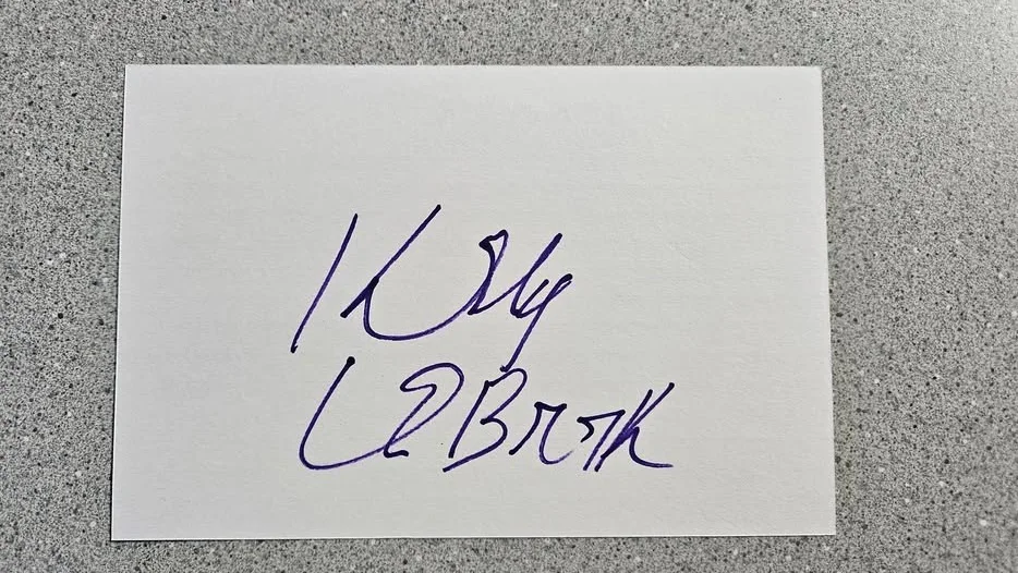 KELLY LEBROCK — KELLY LeBROCK SIGNED 4x6 INDEX CARD AUTOGRAPH - WEIRD SCIENCE