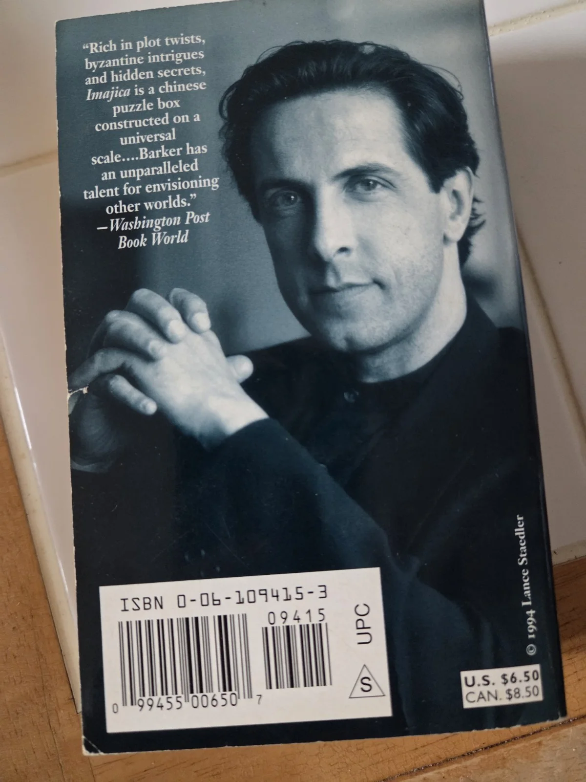 Donnie Loretta Ronbaker — Clive Barker Imajica Book II The Reconciliation Signed Paperback, image 2