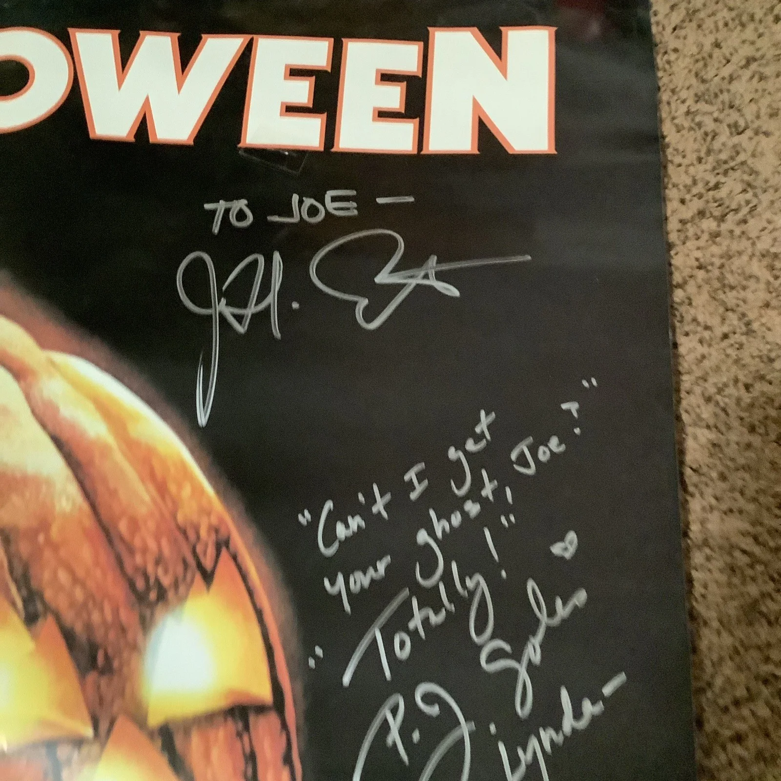 Ari Aster — Halloween cast (5) signed 24x36 movie poster Castle Carpenter autograph BAS, изображение 5