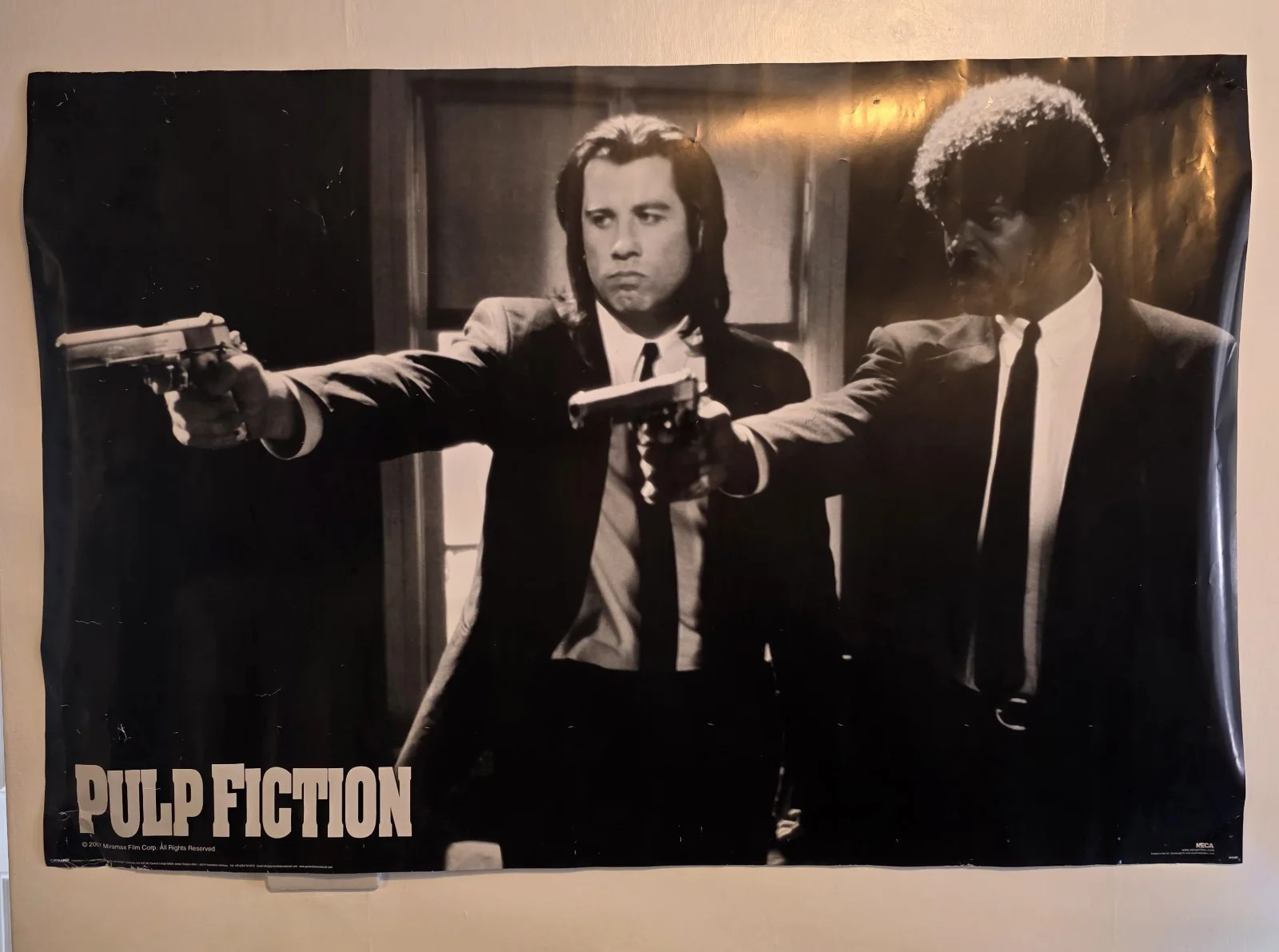Pulp Fiction Movie Poster Large A3 Vintage 2007 Miramax Vincent Jules, image 2