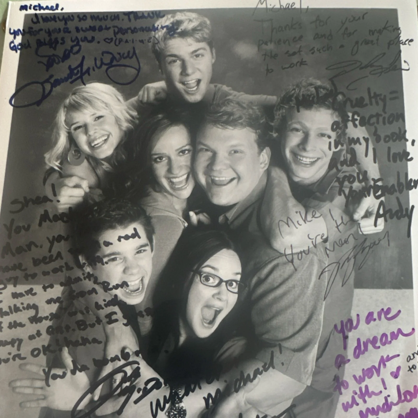 Sarah Wright, Rebecca Creskoff, Ryan Pinkston, April Matson, Andy — The Quintuplets Cast Signed Original Photo Autograph Sarah Wright Ryan Pinkston., изображение 2