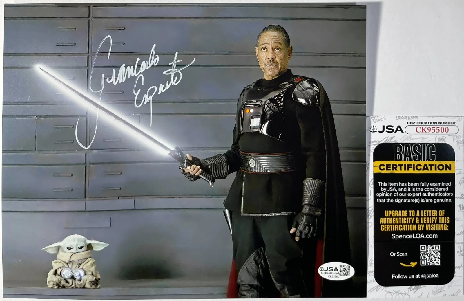 Giancarlo Esposito — Giancarlo Esposito Signed Star Wars Mandalorian Moff Gideon 8x10 Photo JSA COA