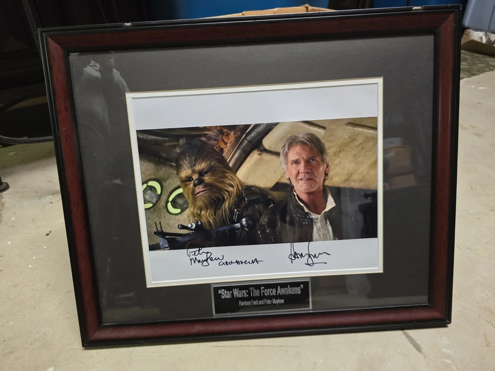 R&M Real Harrison Ford and Peter Mayhew Signed Star Wars The Force Awakens, изображение 2