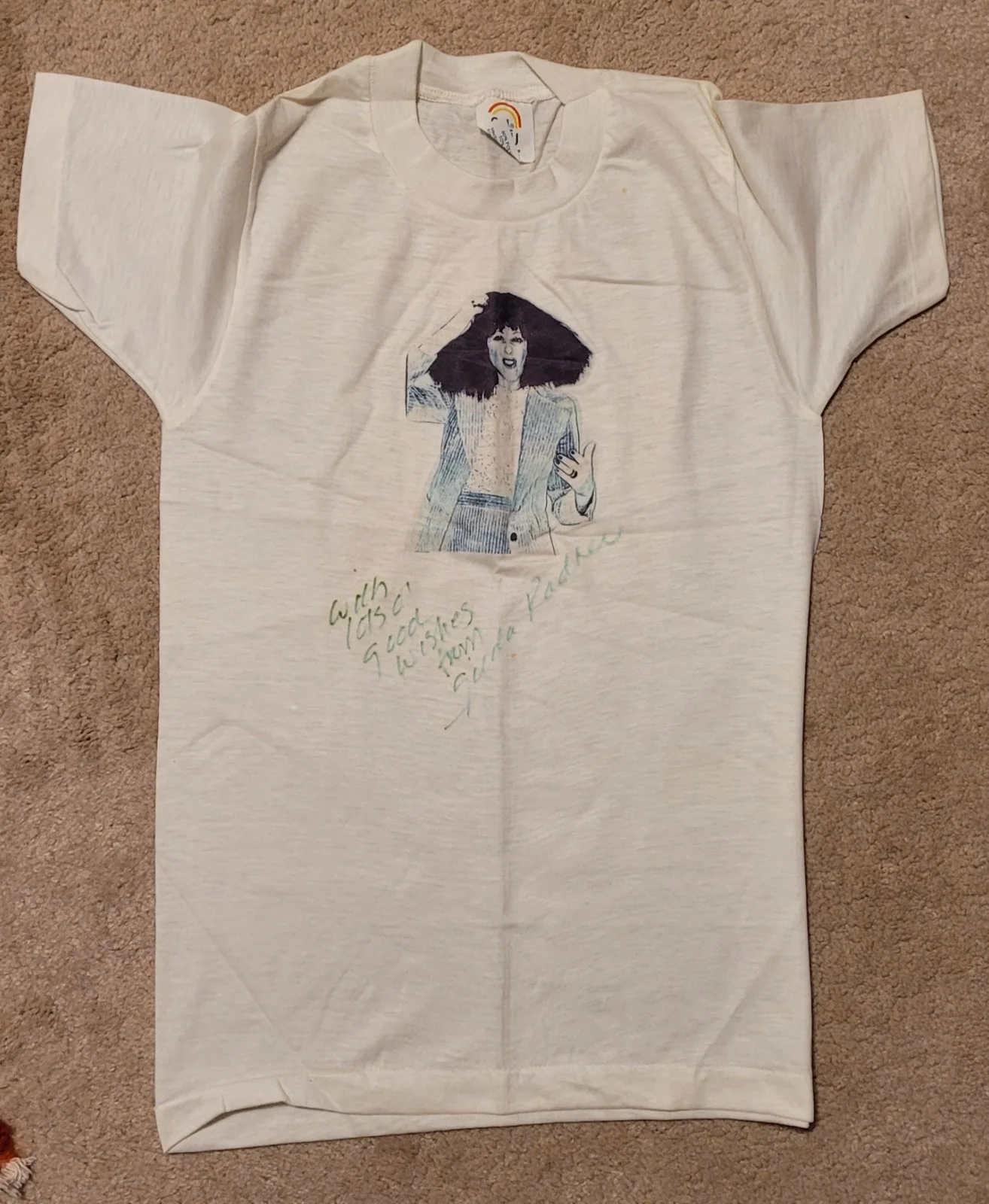 GILDA RADNER Signed SNL T-Shirt Authentic Autograph 1970s Vintage Roseanne Rosea, изображение 2