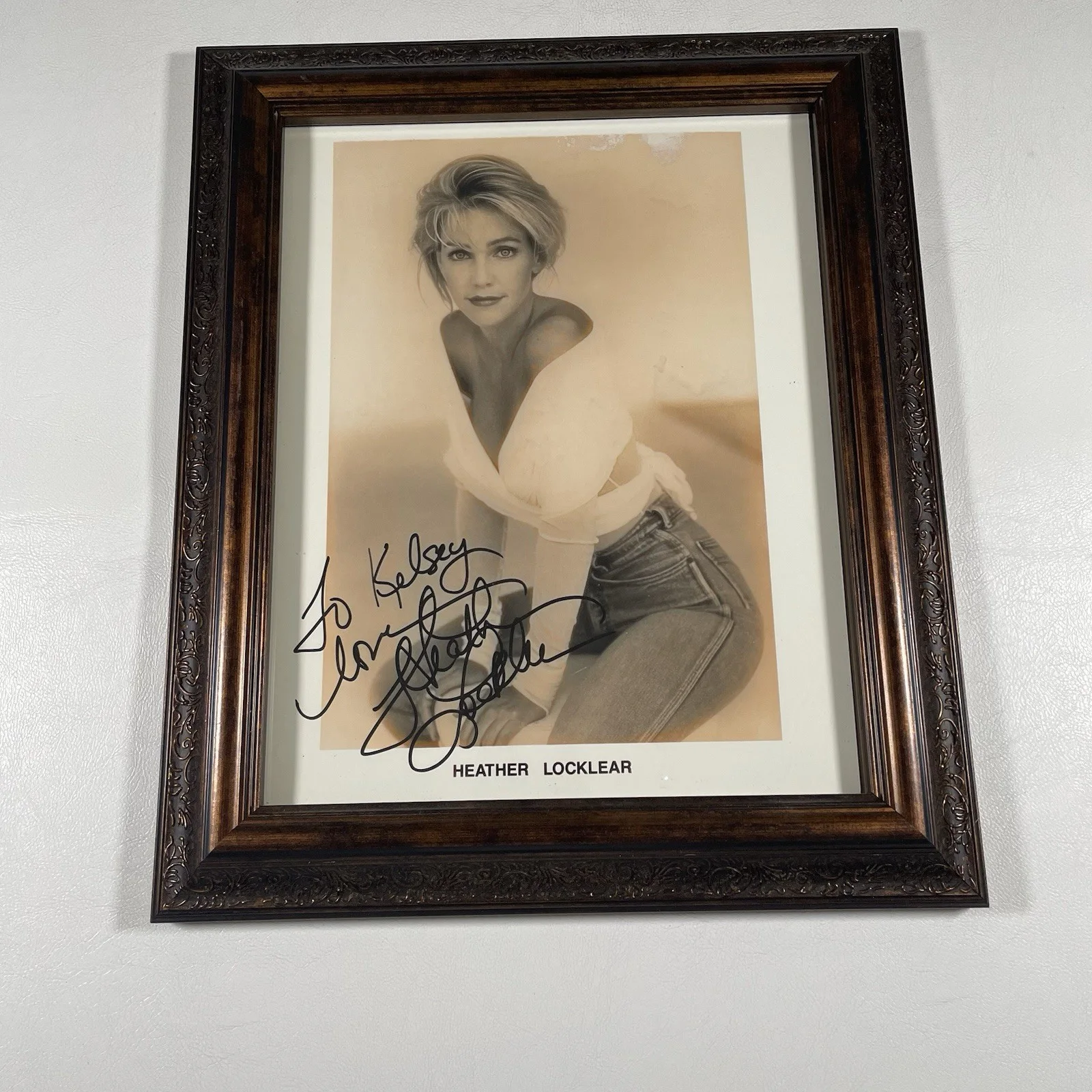 Heather Locklear — Vtg Heather Locklear Signed Photo Framed Autographed Collectible Display Actress, image 5