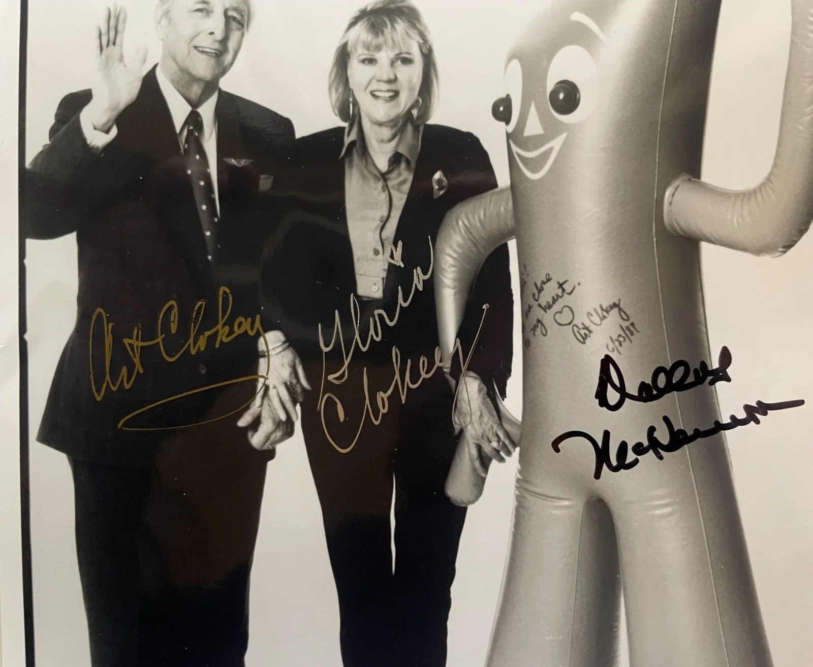 Art Clokey — Art Clokey Dal McKennon Signed 10 x 8 Photo Gumby Show Autograph, изображение 2
