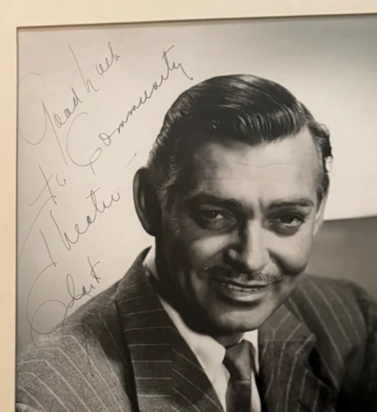 Claude Rains — Oversized CLARK GABLE Autographed Photo SIGNED in 1951 / PROFESSIONALLY FRAMED, image 3