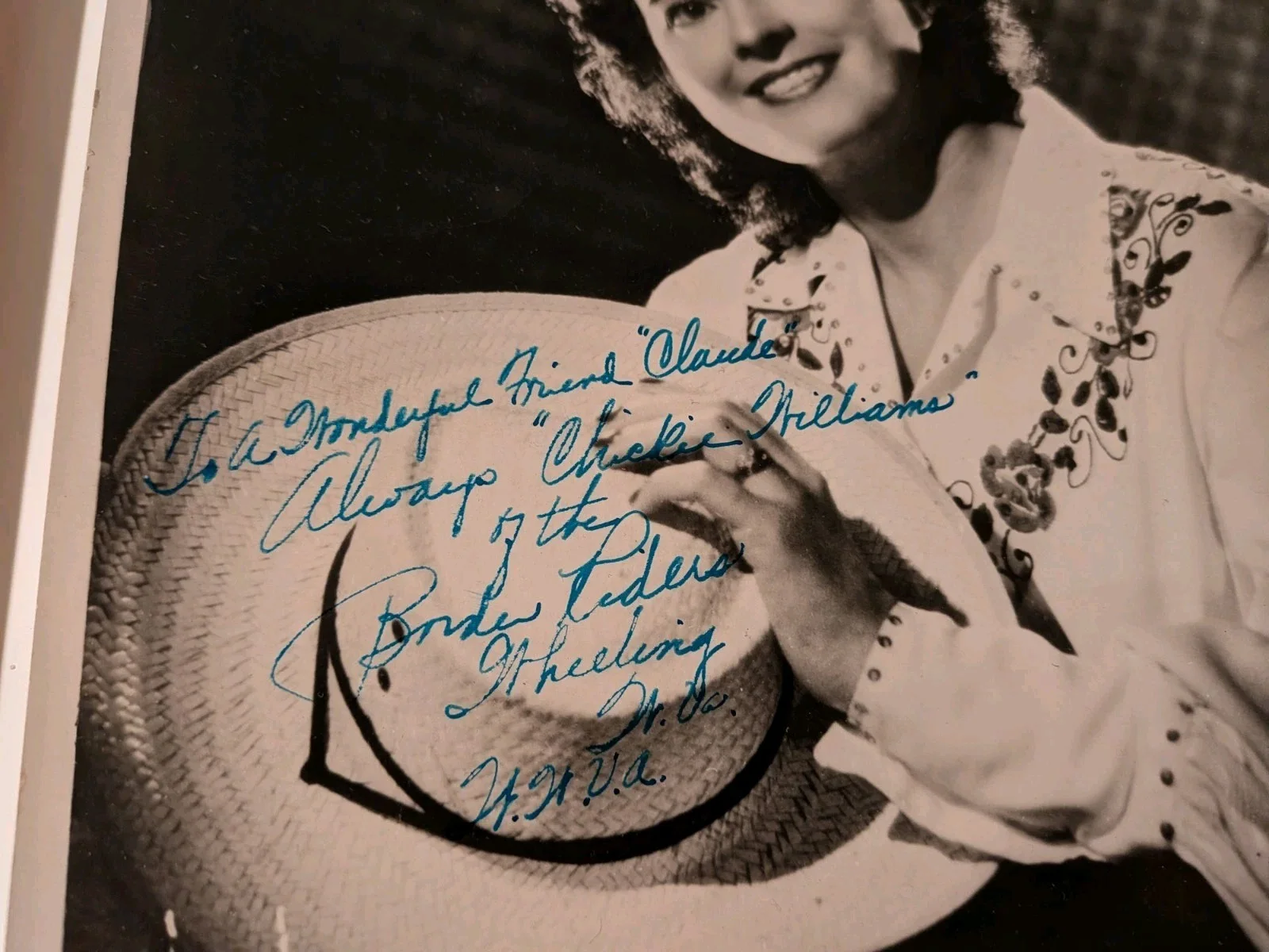 Doc, Chickie Williams — 1940's Doc & Chickie Williams Country Western Autographed 8x10 B & W Photographs, изображение 4