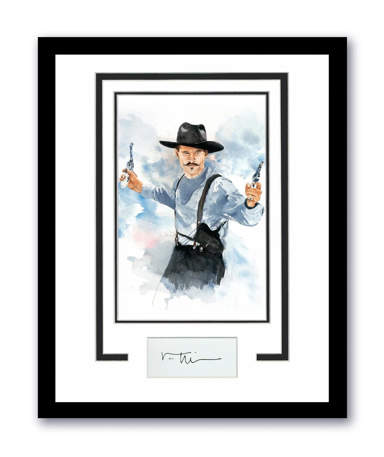 Val Kilmer — Tombstone Val Kilmer Autograph Signed 11x14 Framed Photo Doc Holliday ACOA
