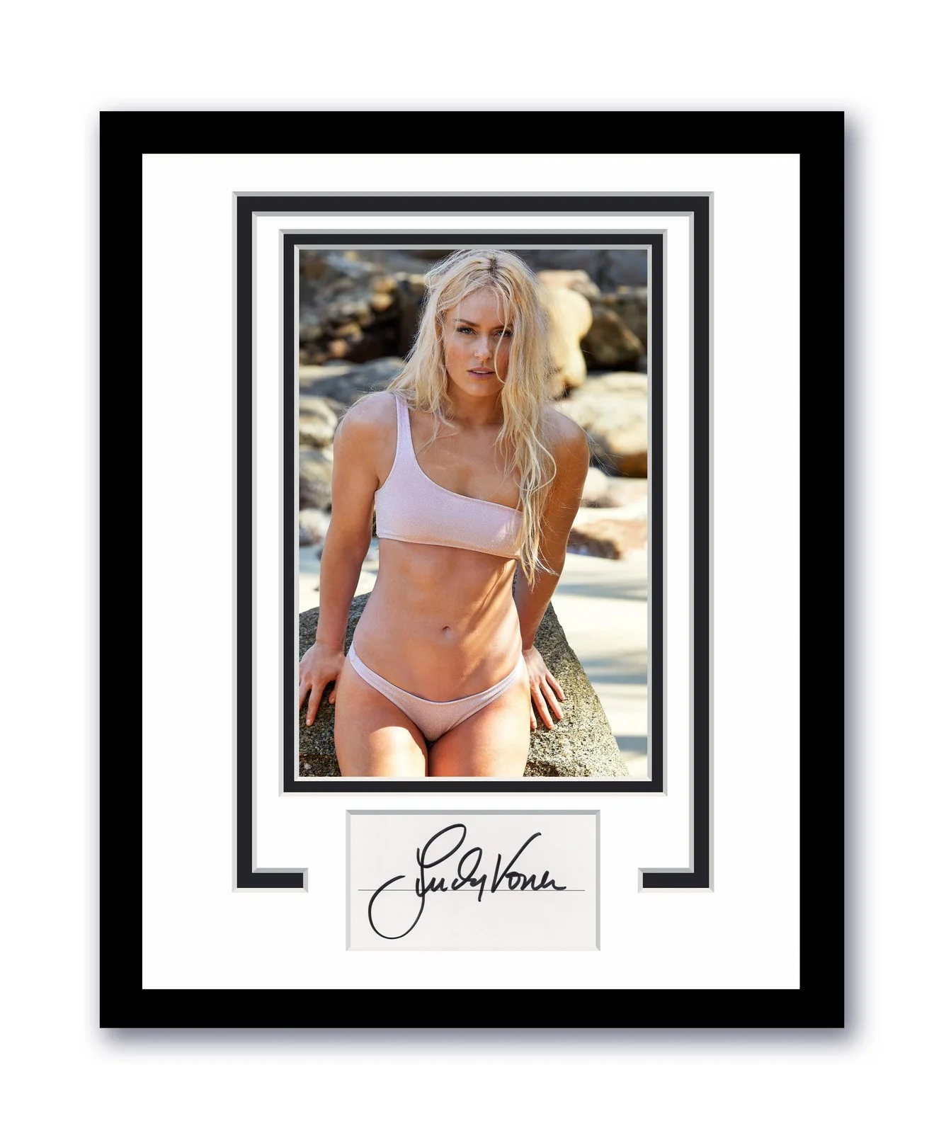Lindsey Vonn — Lindsey Vonn Autographed Signed 11x14 Framed Photo Olympics Alpine Skiing ACOA