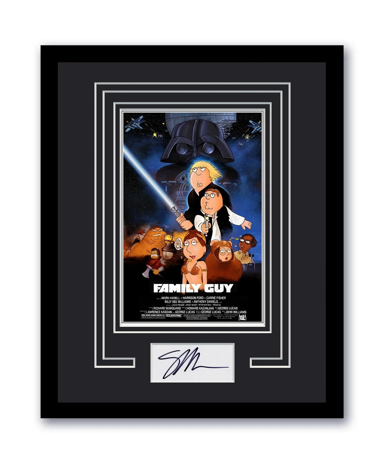 Seth MacFarlane — Family Guy Star Wars Seth MacFarlane Autographed Signed 11x14 Framed Photo ACOA