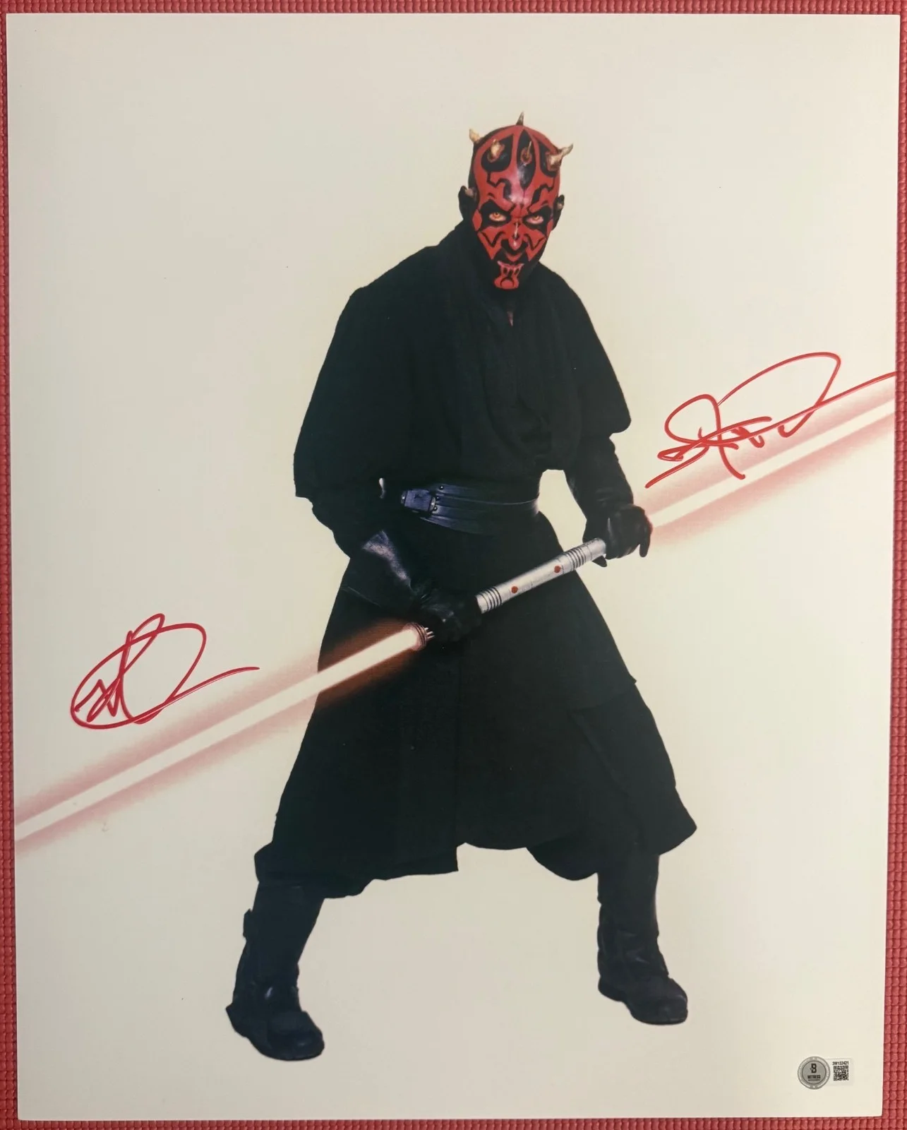 Ray Parks — Beckett autographed RAY PARKS signed DARTH MAUL 16"x 20" Photo STAR WARS