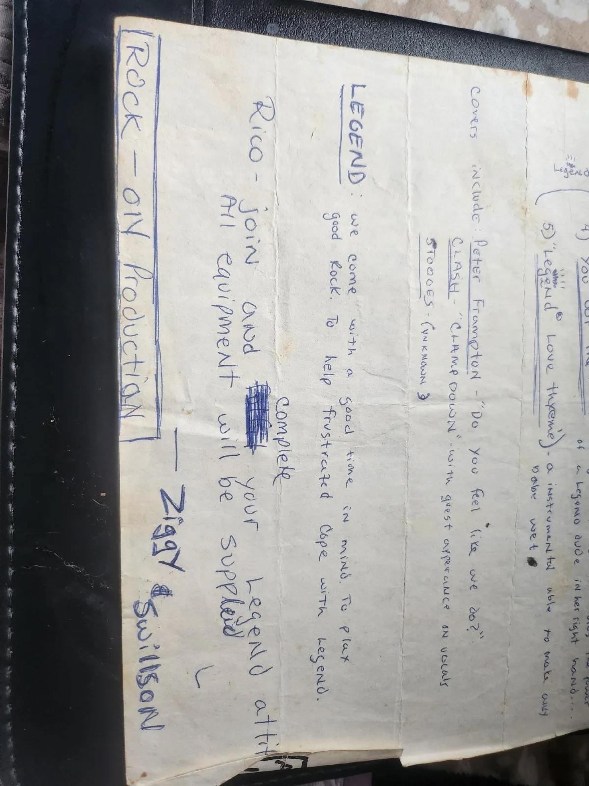 Autographed Ziggy Marley Rock And Roll Contract For LEGEND RICO PETROLEUM Band, изображение 3