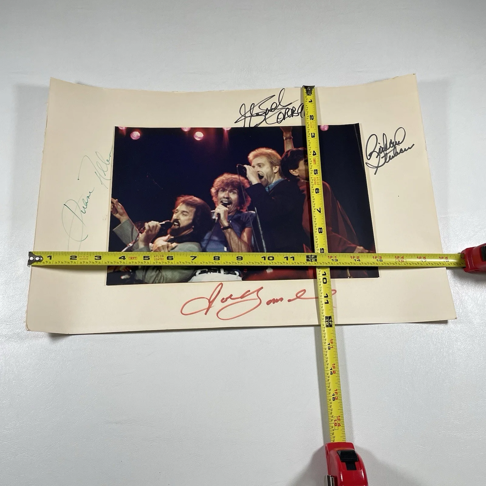 Vtg The Oak Ridge Boys Signed Photo Mini Display Autographed Country Music 12x18, изображение 2