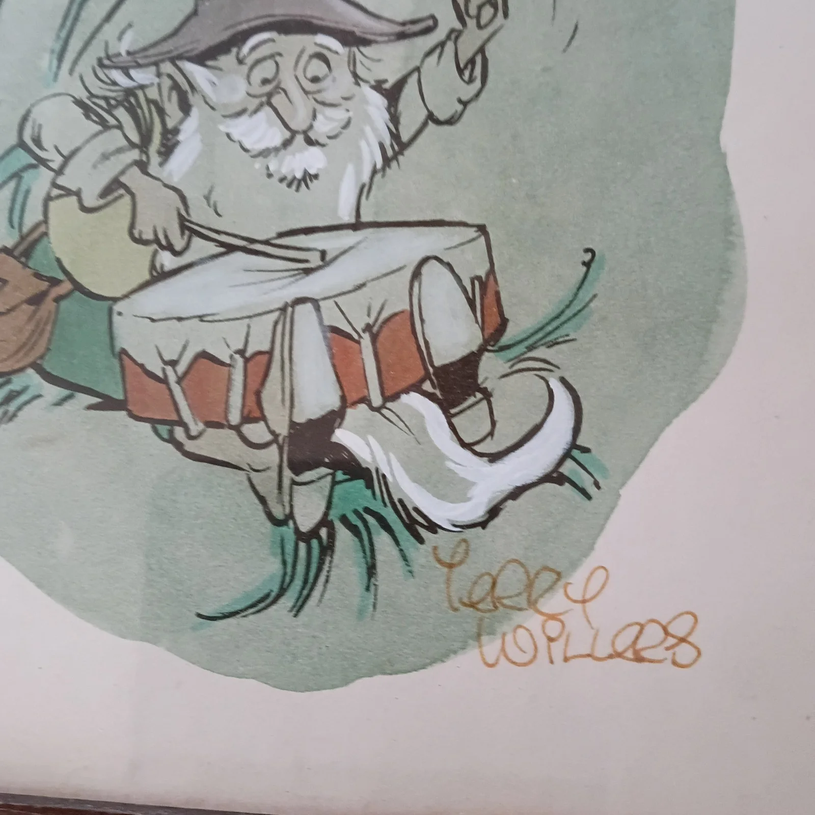 Terry Williams Sign Picture Of Leprechaun Playing The Drum, image 2