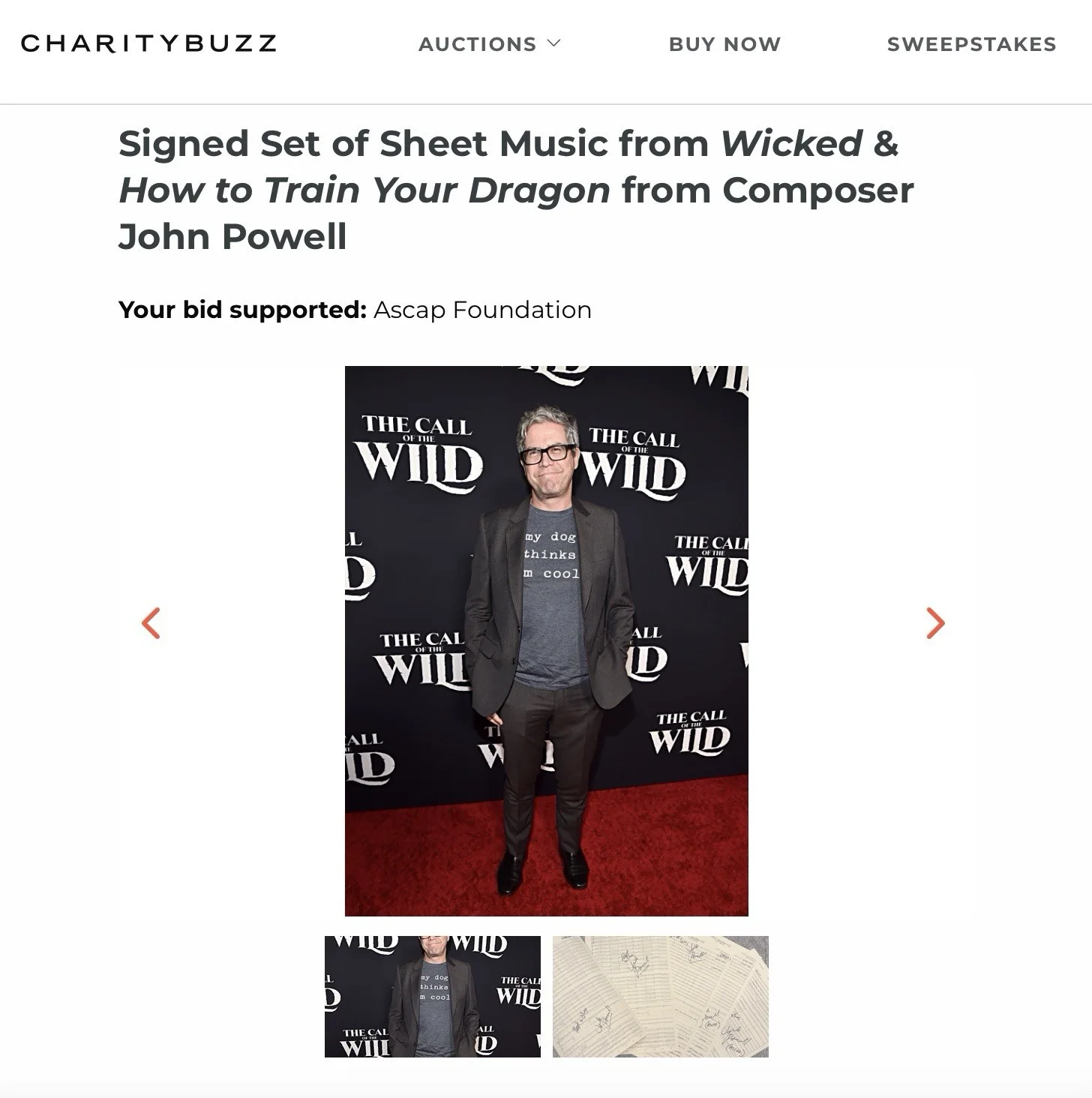 John Powell — John Powell Signed Score Page (How to Train Your Dragon) (CharityBuzz COA), image 3