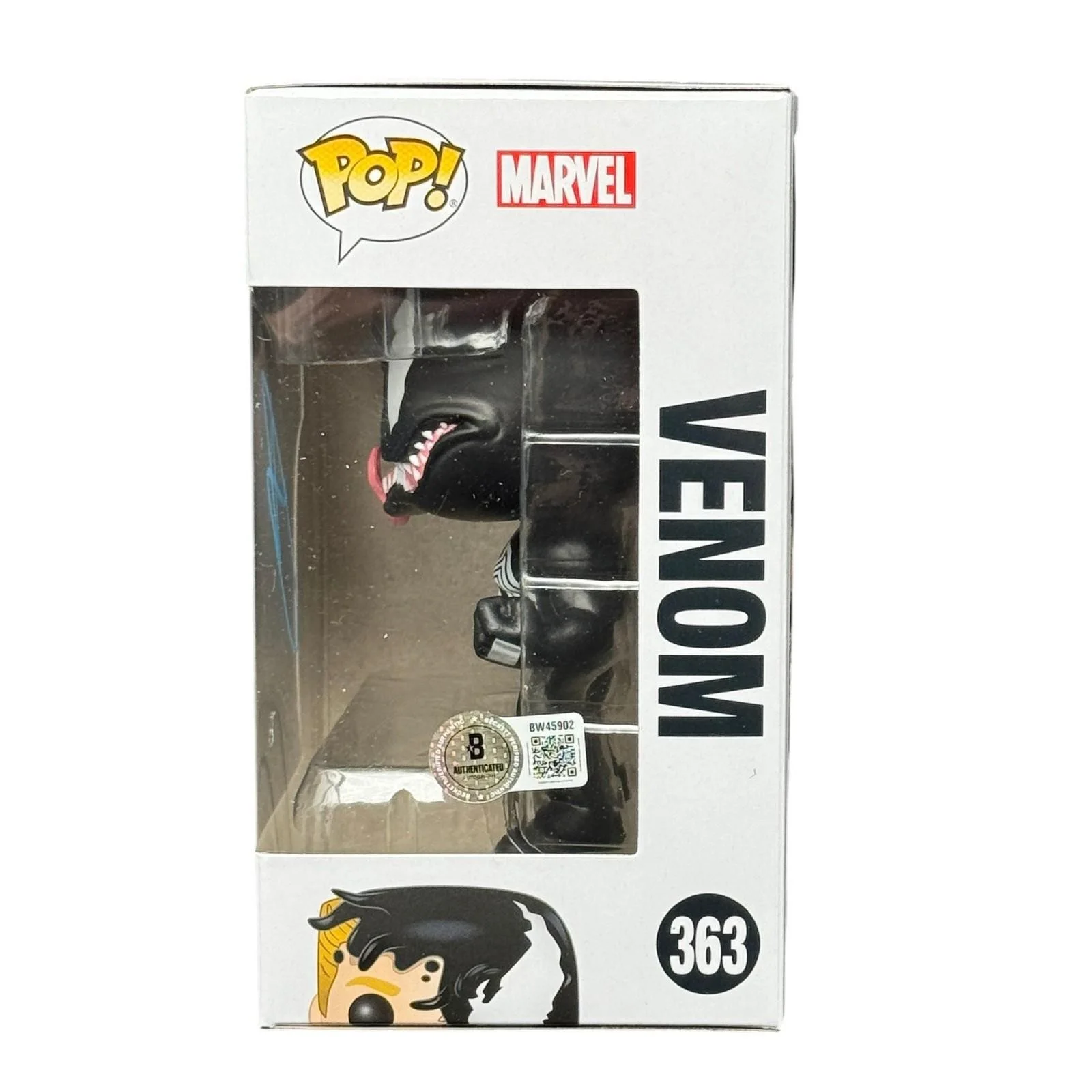 Tom Hardy — Tom Hardy Signed Venom Funko Pop 363 Eddie Brock Marvel Beckett Authentic BAS!, image 2