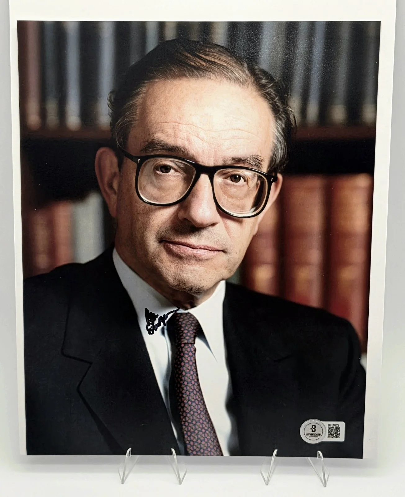 Alan Greenspan — Alan Greenspan Signed 8x10 Photo Autograph BAS COA Federal Reserve Chairman, изображение 2