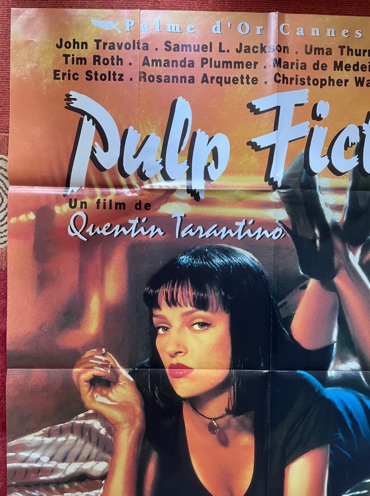 PULP FICTION (1994) Genuine Original French Grande Movie Poster Uma Thurman, изображение 2