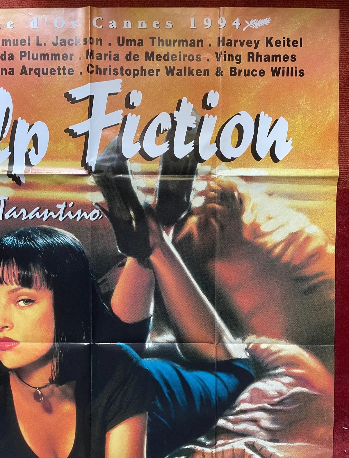 PULP FICTION (1994) Genuine Original French Grande Movie Poster Uma Thurman, изображение 3