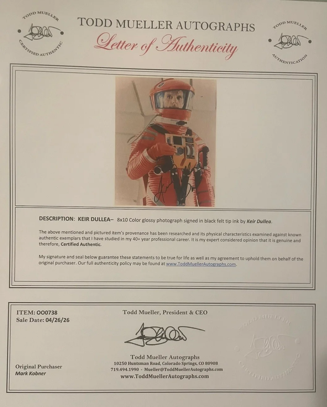 Keir Dullea — Keir Dullea “2001 Space Odyssey” Signed 8x10 Photo With COA, изображение 2