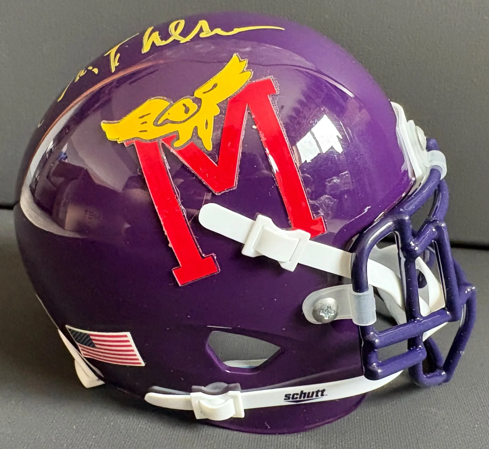 Craig T. Nelson — Craig T Nelson HAYDEN FOX Autographed Signed TV Show COACH Mini Helmet Beckett, изображение 3