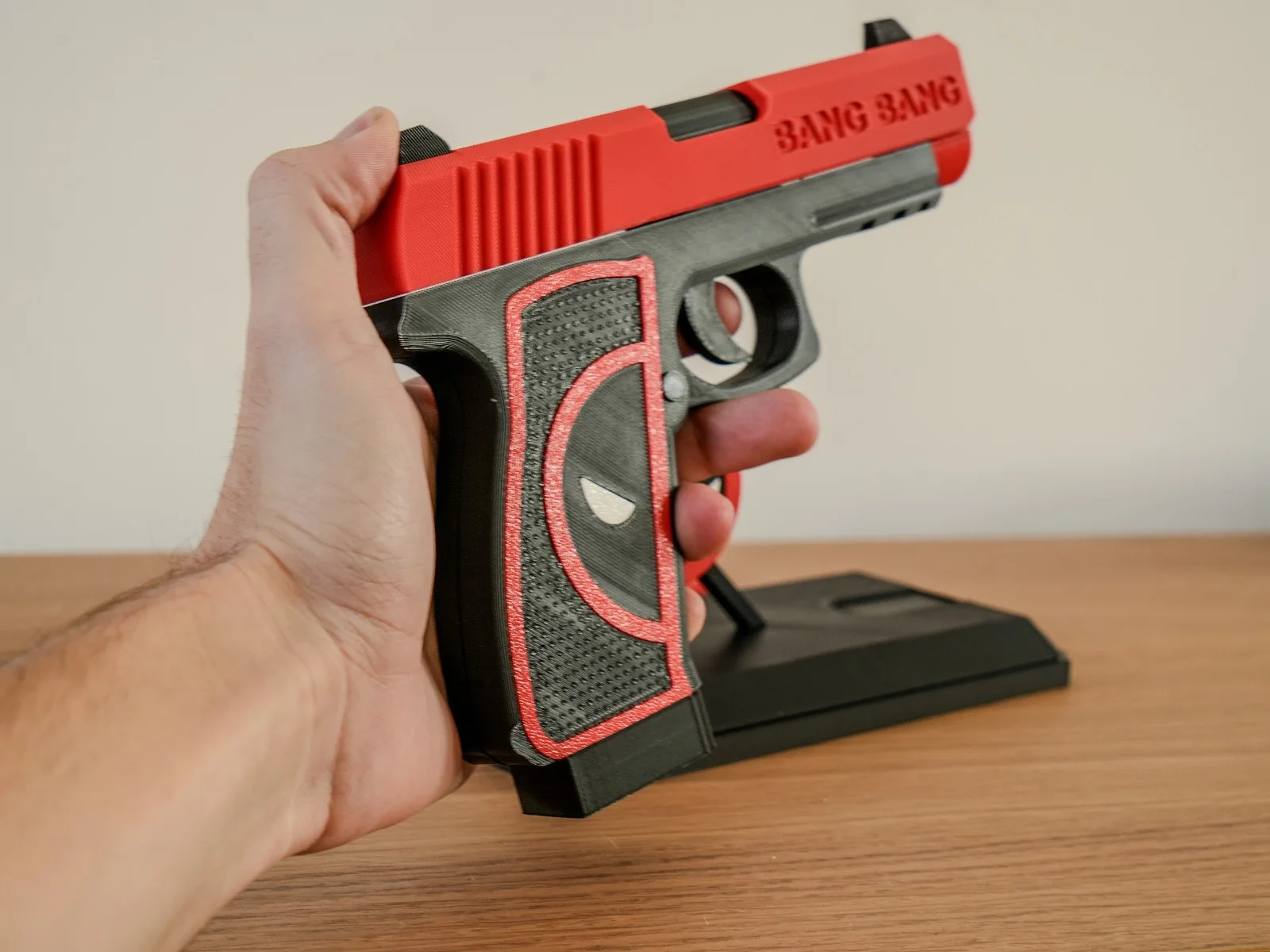 Deadpool Inspired Bang Bang Blaster Display Maximum Effort Stand, image 4