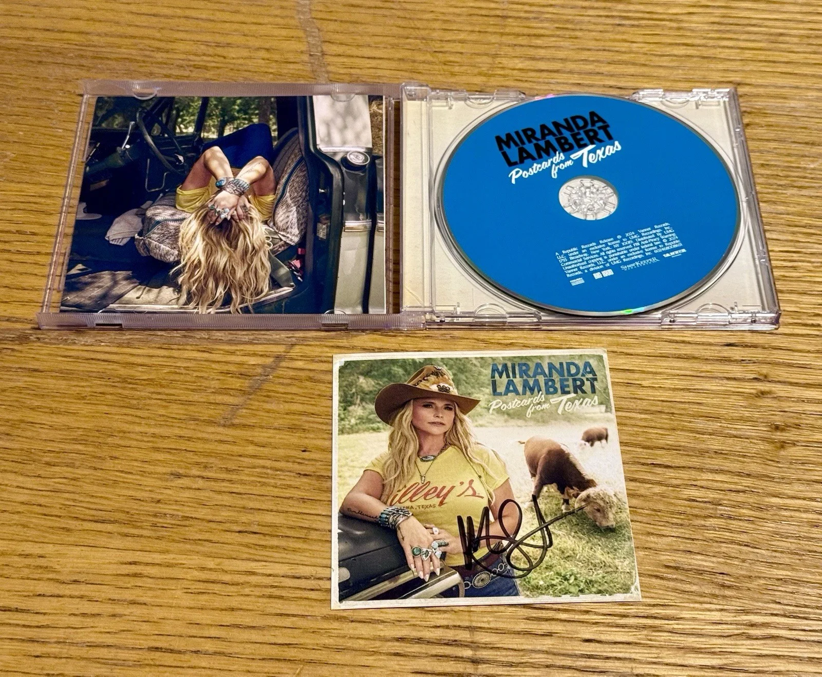 SIGNED Miranda Lambert Postcards From Texas CD With Autograph Insert New 2024, image 2