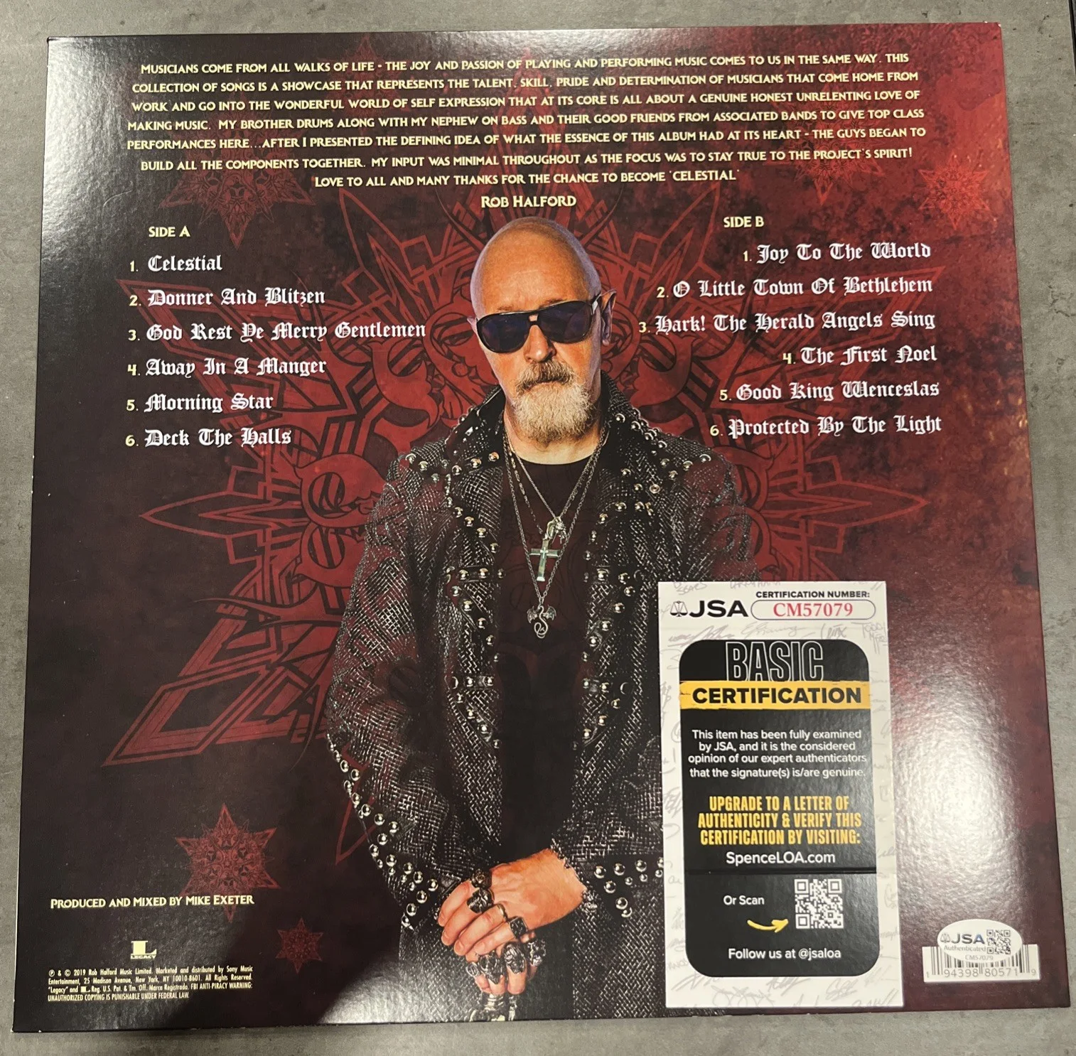 Judas Priest Rob Halford Autographed Signed LP Record Album Celestial, image 3