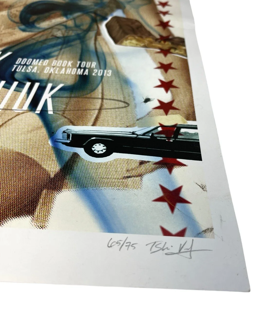 Chuck Palahniuk — Chuck Palahniuk Signed Autographed 12”x18” Poster Limited 65/75 Doomed Book Tour, изображение 2