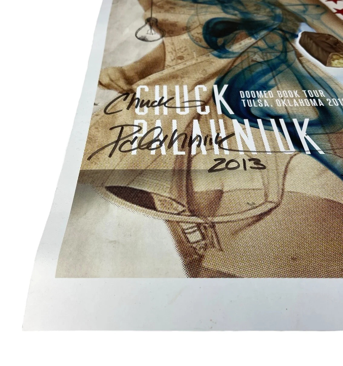 Chuck Palahniuk — Chuck Palahniuk Signed Autographed 12”x18” Poster Limited 65/75 Doomed Book Tour, изображение 3
