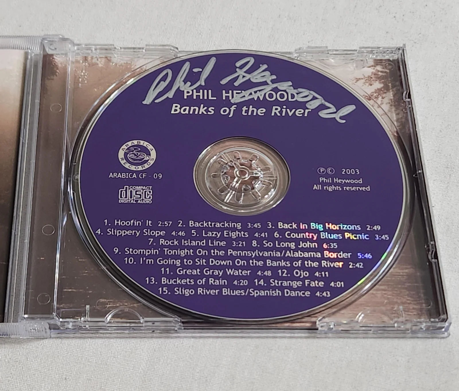 Phil Heywood Autographed Banks Of The River CD (Dual Signed), image 2