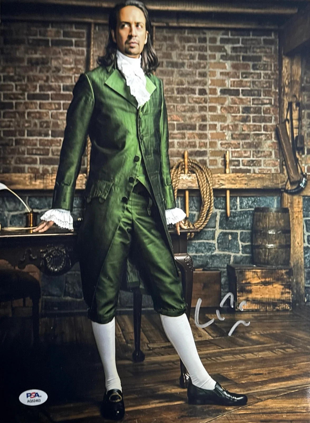 Lin-Manuel Miranda — Lin-Manuel Miranda Signed 11x14 Hamilton Photo PSA AQ52463, image 2