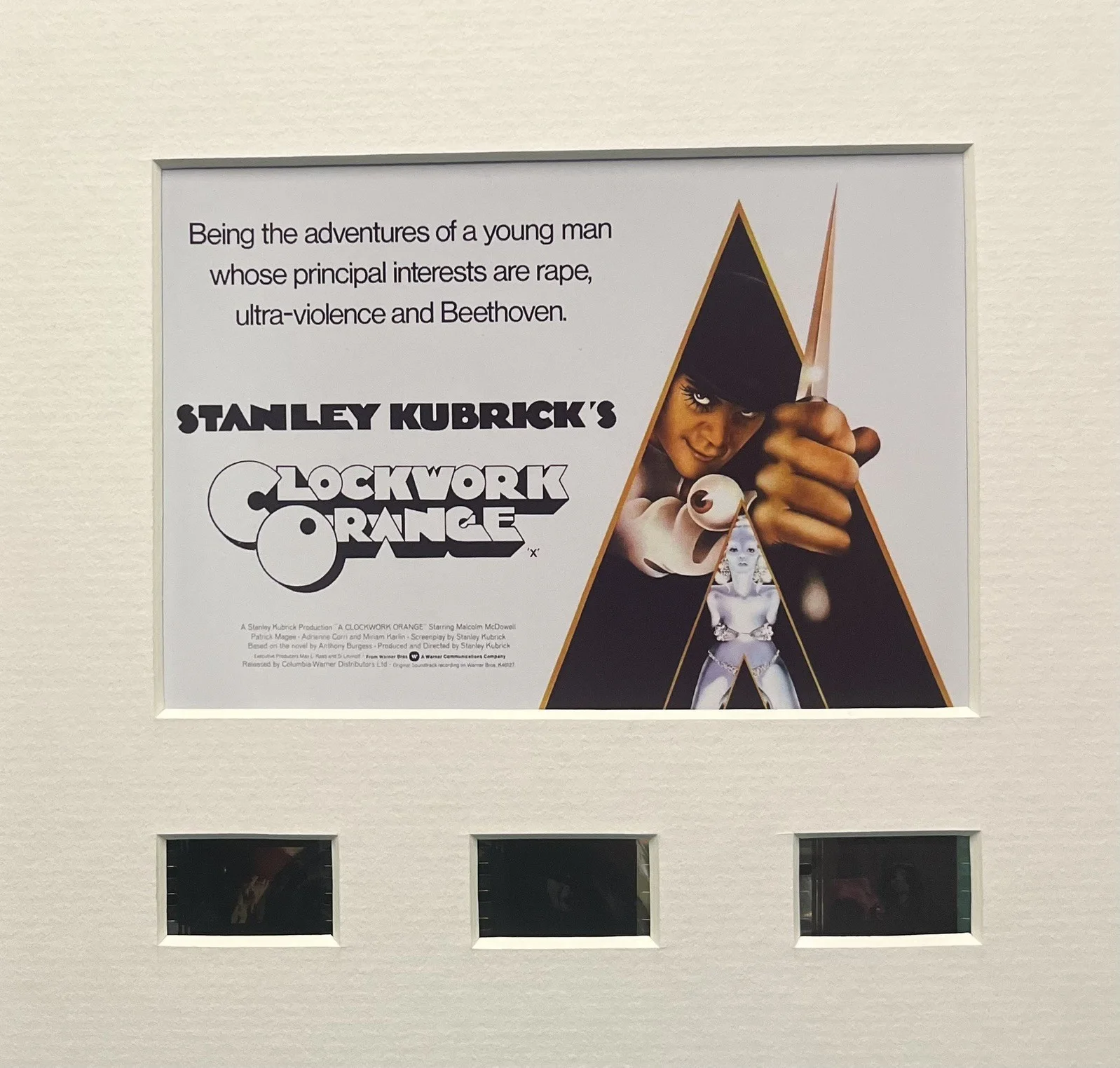A CLOCKWORK ORANGE. 35mm Film Cell MOUNTED DISPLAY, image 2