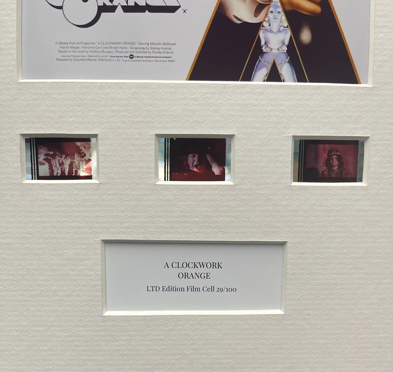 A CLOCKWORK ORANGE. 35mm Film Cell MOUNTED DISPLAY, image 3