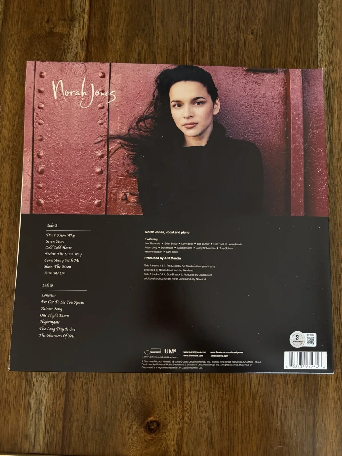 ‘Norah Jones’ Signed Autographed ‘Come Away With Me’ Vinyl Album Beckett, изображение 2