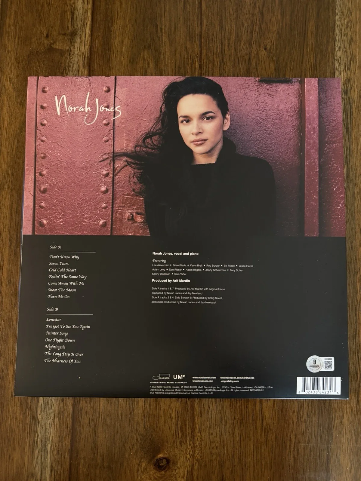 ‘Norah Jones’ Signed Autographed ‘Come Away With Me’ Vinyl Album Beckett, изображение 2