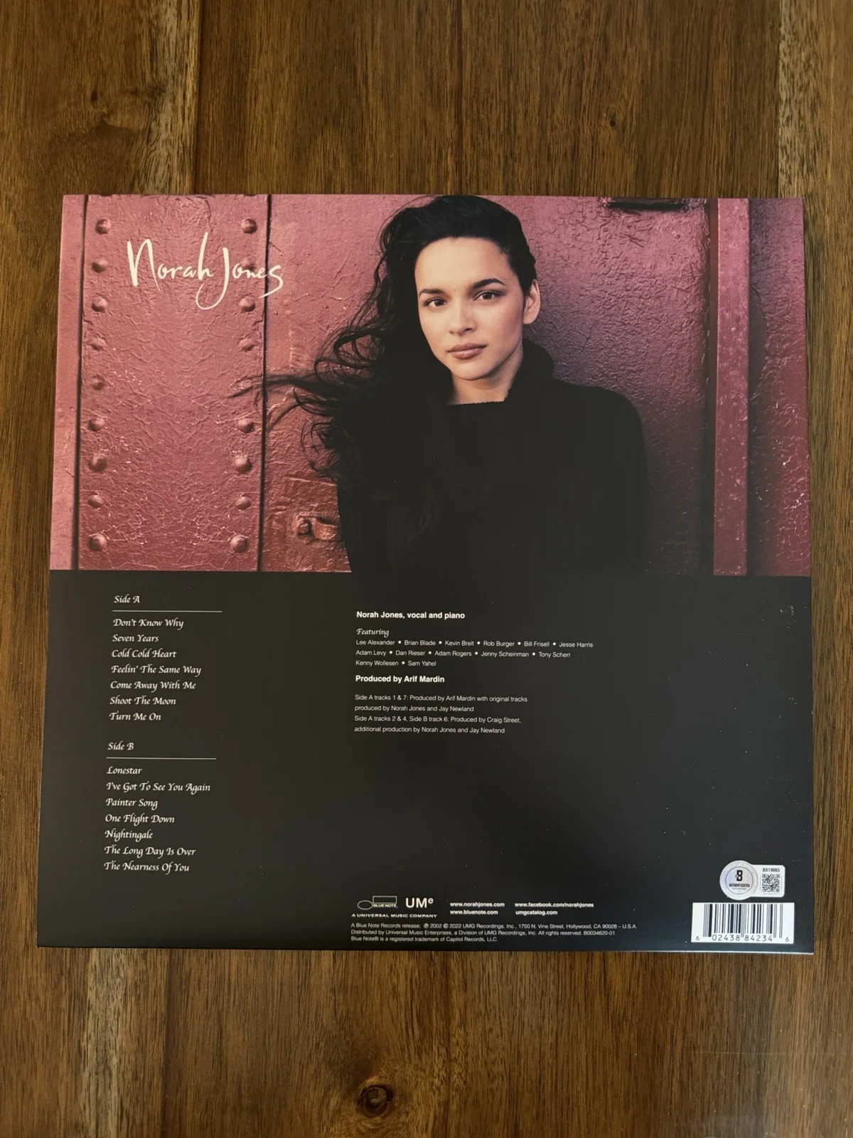 ‘Norah Jones’ Signed Autographed ‘Come Away With Me’ Vinyl Album Beckett, изображение 2
