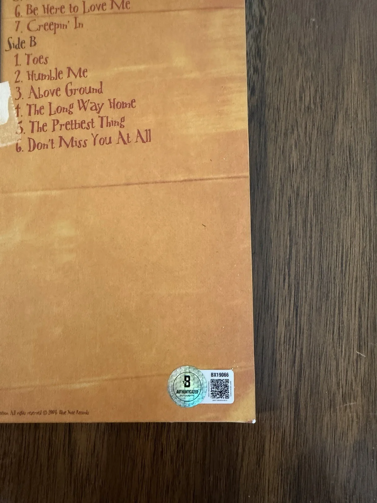 ‘Norah Jones’ Signed Autographed ‘Feels Like Home’ Vinyl Album Beckett, изображение 3