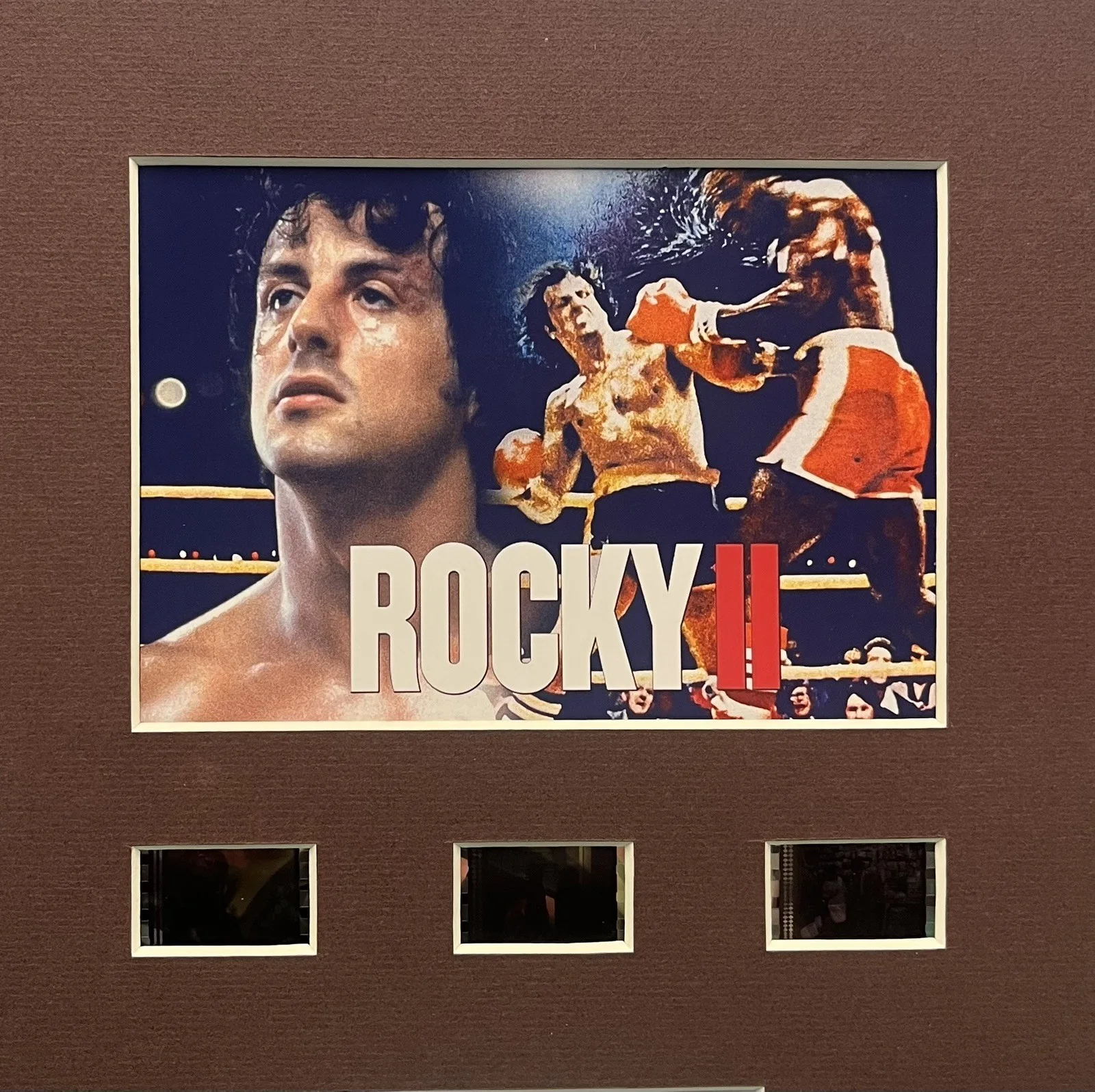 ROCKY I I. Sylvester Stallone. 35mm Film Cell MOUNTED DISPLAY, изображение 2