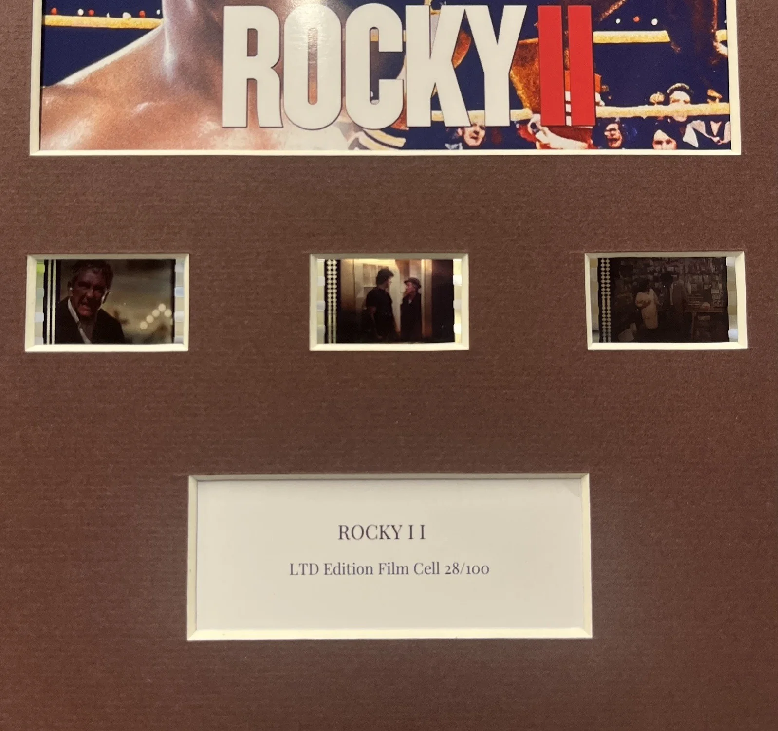 ROCKY I I. Sylvester Stallone. 35mm Film Cell MOUNTED DISPLAY, изображение 3