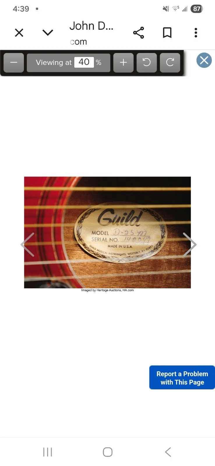John Danver — John Denver Owned/played Guild Guitar Signed #142029, image 4