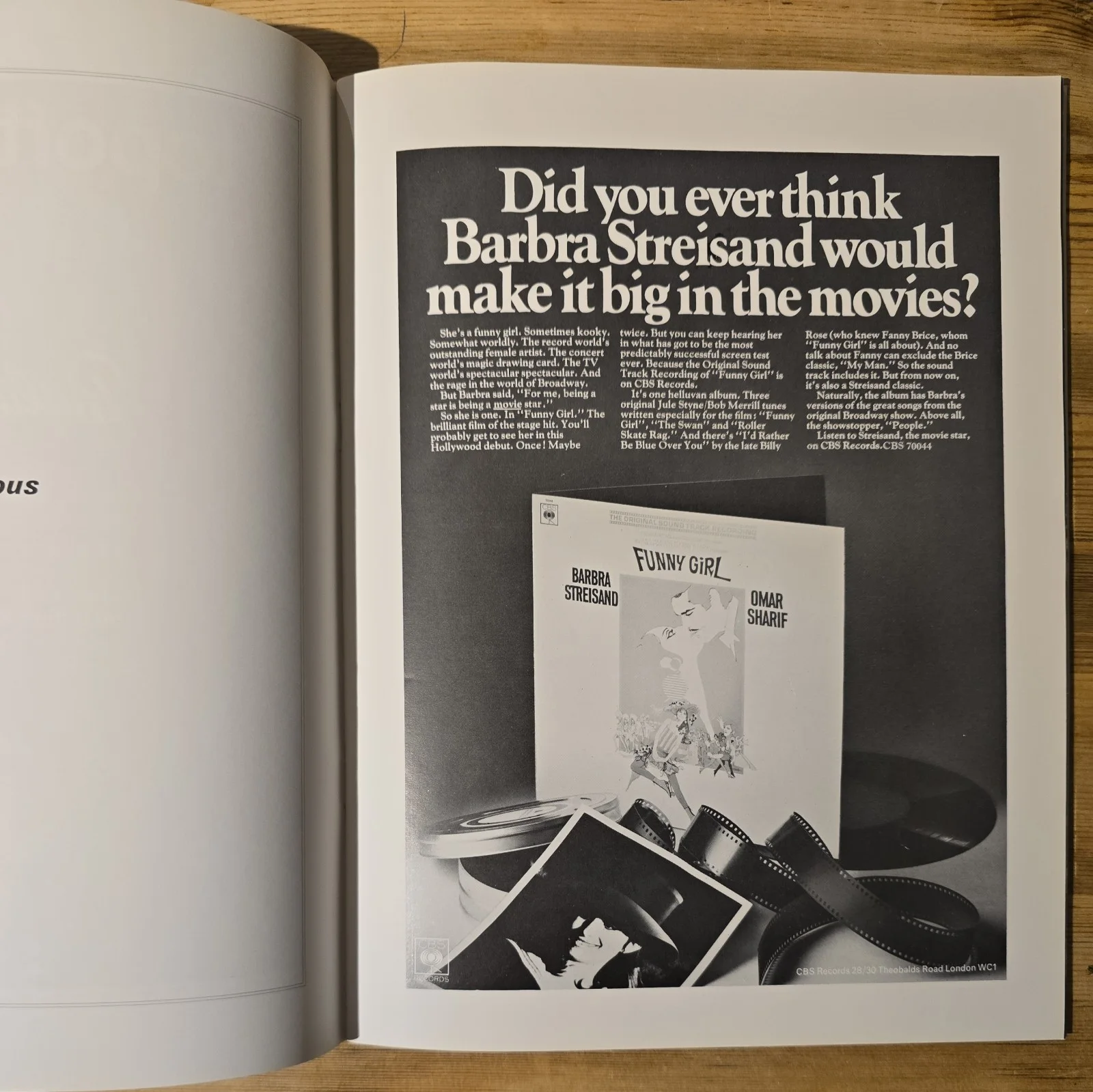 FUNNY GIRL 1969 original Royal European Premiere programme Barbra Streisand, изображение 3